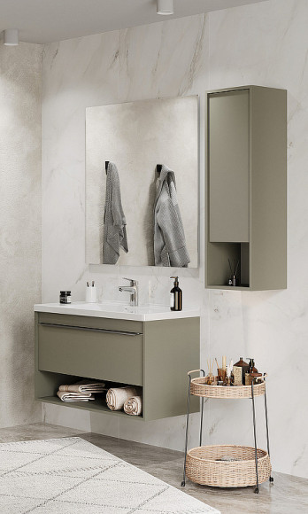 Тумба под раковину Aquaton Хоуп 100 1A287401HP9D0 подвесная Хаки