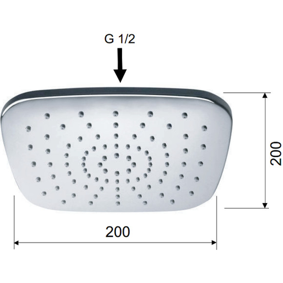 Верхний душ Remer 356AD20X Хром Верхний душ Remer 356AD20X Хром