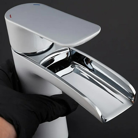 Смеситель для раковины Gappo G48 G1048-31 Белый Хром