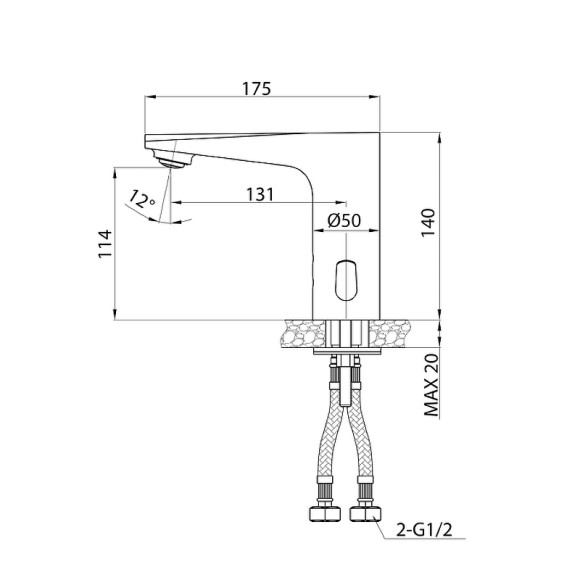 Смеситель для раковины Iddis Pulse PULSBS3i86 Хром глянцевый