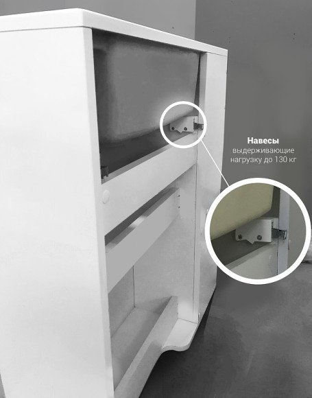 Тумба с раковиной 1MarKa July 50П У85934 подвесная Дуб сонома Белый