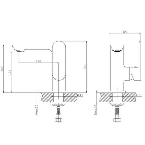 Смеситель для раковины Haiba HB12590 Хром Смеситель для раковины Haiba HB12590 Хром