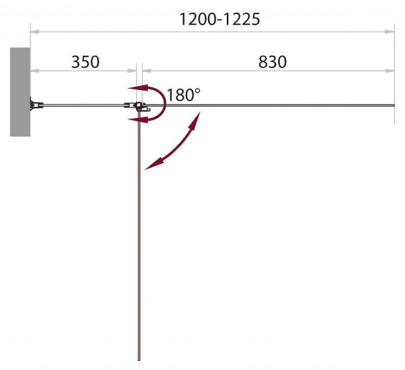 Шторка на ванну BelBagno Sela 120 SELA-V-11-120/140-P-Cr-L профиль Хром стекло рифленое