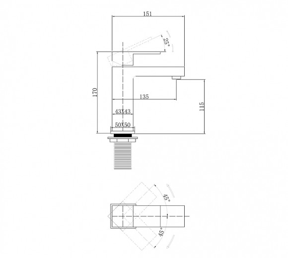 Смеситель для раковины Abber Daheim AF8210 Хром Смеситель для раковины Abber Daheim AF8210 Хром
