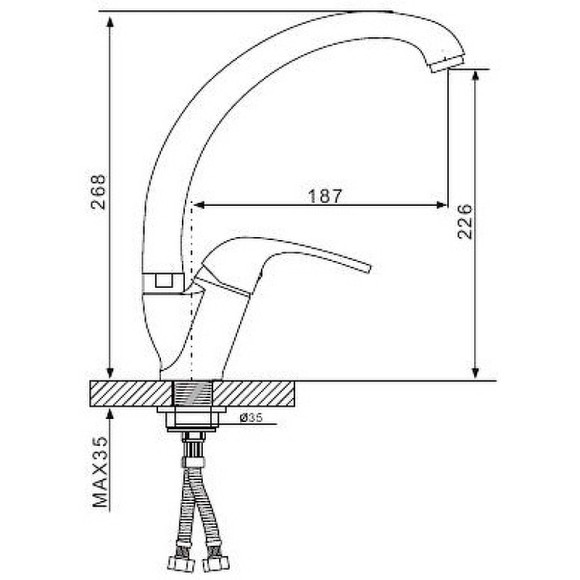 Смеситель для кухни Gappo G35 G4135 Хром Смеситель для кухни Gappo G35 G4135 Хром