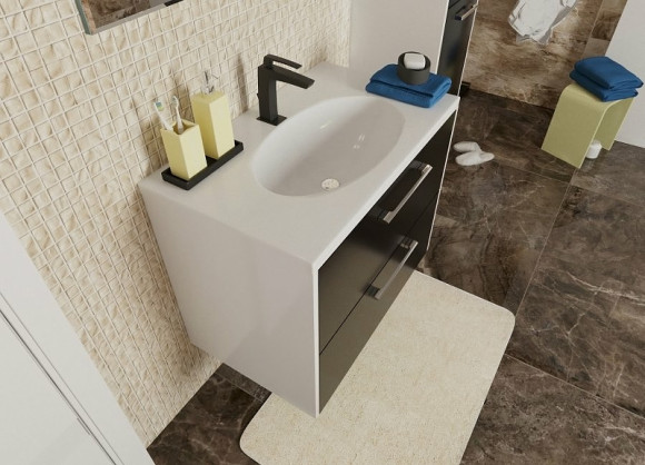 Тумба с раковиной Эстет Vegas 80 ФР-00003491 подвесная Белая