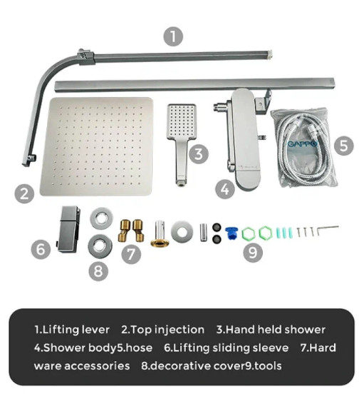 Душевая система Gappo G83 G2483 Хром