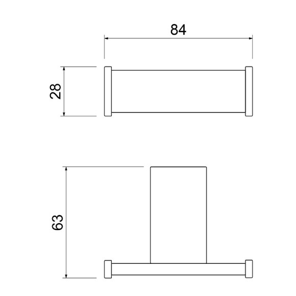 Двойной крючок Timo Torne 43012/00 Хром