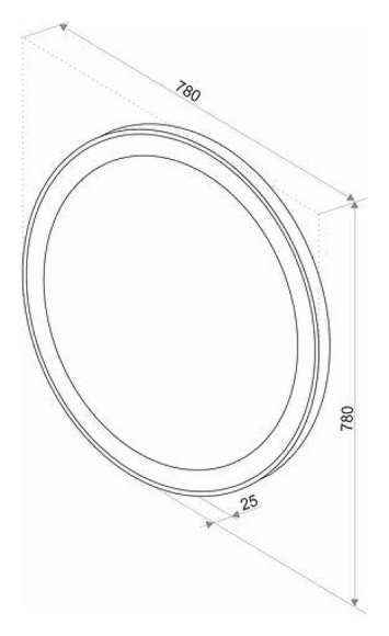 Зеркало Art&Max Bolzano AM-Boz-780-DS-F с подсветкой с сенсорным выключателем Зеркало Art&Max Bolzano AM-Boz-780-DS-F с подсветкой с сенсорным выключателем