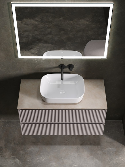 Тумба под раковину Sancos Snob R 100 SNR100SM подвесная Doha Soft