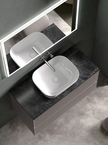 Тумба под раковину Sancos Snob R 100 SNR100SM подвесная Doha Soft