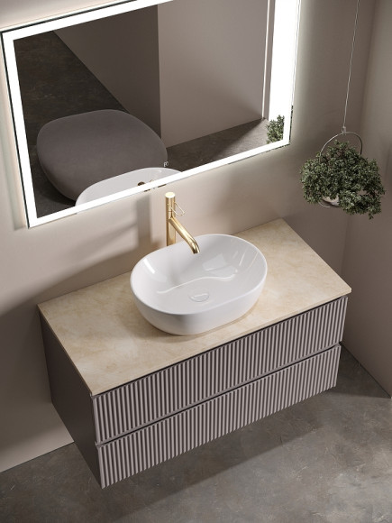 Тумба под раковину Sancos Snob R 100 SNR100SM подвесная Doha Soft