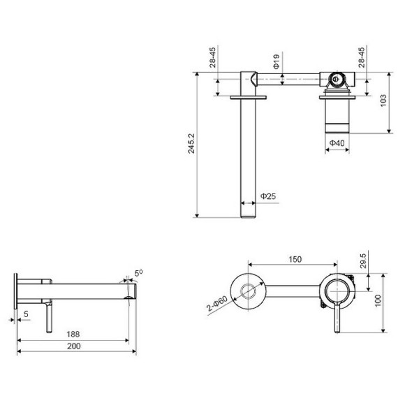 Смеситель для раковины Excellent Pi Arex AREX.1214WH Белый матовый Смеситель для раковины Excellent Pi Arex AREX.1214WH Белый матовый