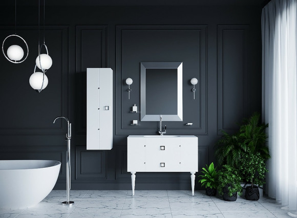 Шкаф пенал Boheme Armadi Art Vallessi Avantgarde Piazza 35 844-WCR подвесной Белый Хром Шкаф пенал Boheme Armadi Art Vallessi Avantgarde Piazza 35 844-WCR подвесной Белый Хром