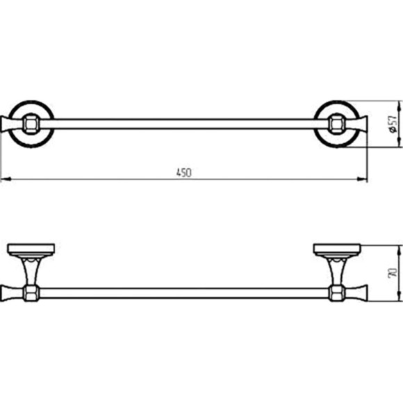 Полотенцедержатель Migliore Fortuna 27658 Хром
