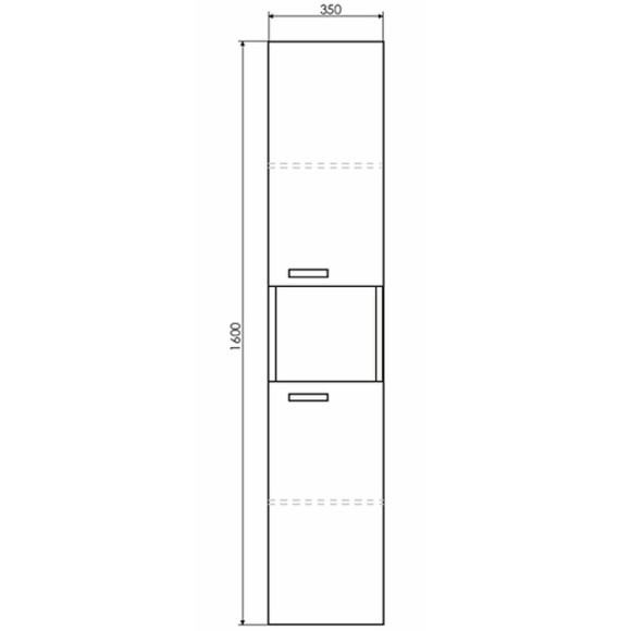 Шкаф пенал Comforty Никосия 35 00-00009554 подвесной Дуб темный