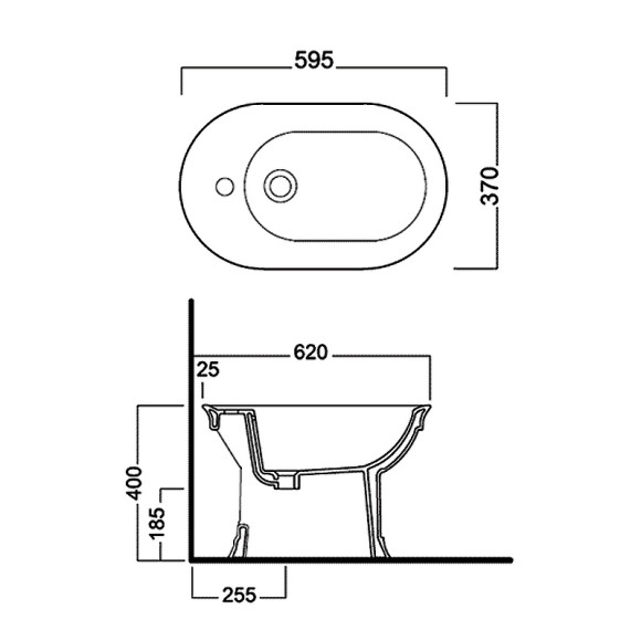 Биде Hatria Dolcevita Y0ET01 Белое