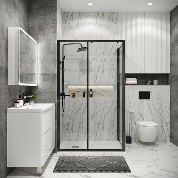 Душевой уголок Grossman Cosmo 100х80 120.K33.02.1080.42.00 профиль Графит сатин стекло прозрачное Душевой уголок Grossman Cosmo 100х80 120.K33.02.1080.42.00 профиль Графит сатин стекло прозрачное