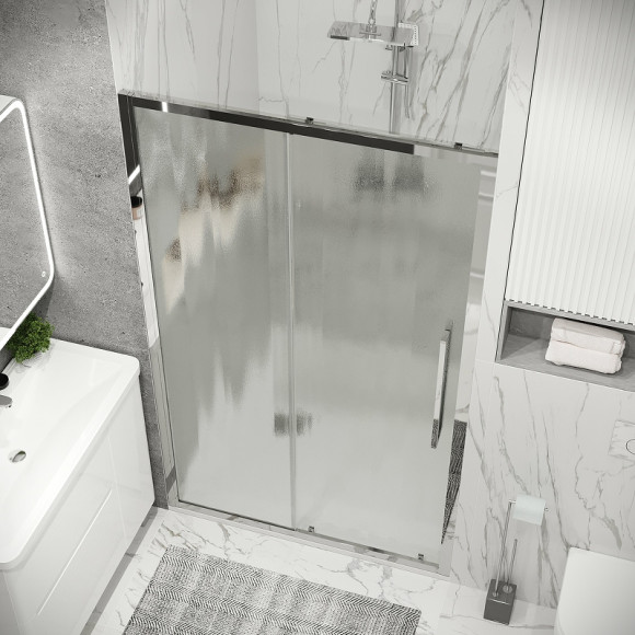 Душевая дверь Grossman Cosmo 110 100.K33.02.110.10.02 профиль Хром стекло шиншилла