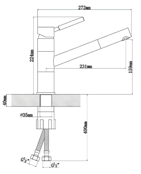 Смеситель для кухни Florentina Фита 313.18L.1223.306 Капучино Смеситель для кухни Florentina Фита 313.18L.1223.306 Капучино