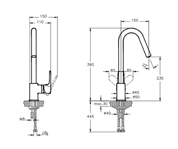 Смеситель для кухни Vitra Root Round A4274226EXP Медь