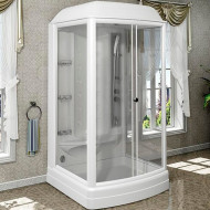 Душевая кабина Radomir Диана 1 118x108 1-05-1-0-0-0640 с баней профиль Белый стекло прозрачное