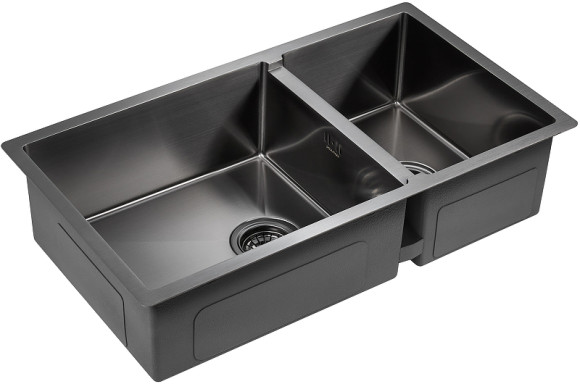 Кухонная мойка Paulmark Gerberg 78/2S Uni PM227844-GM Вороненая сталь Кухонная мойка Paulmark Gerberg 78/2S Uni PM227844-GM Вороненая сталь