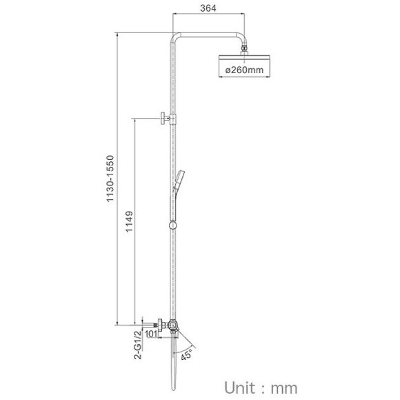 Душевая система Gappo G2495-71 с термостатом Хром