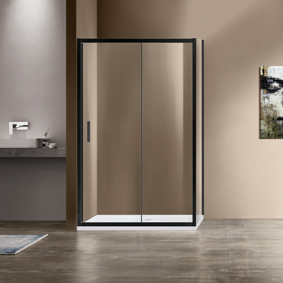 Душевой уголок Vincea Garda 140x100 VSR-1G1014CLB профиль Черный стекло прозрачное Душевой уголок Vincea Garda 140x100 VSR-1G1014CLB профиль Черный стекло прозрачное