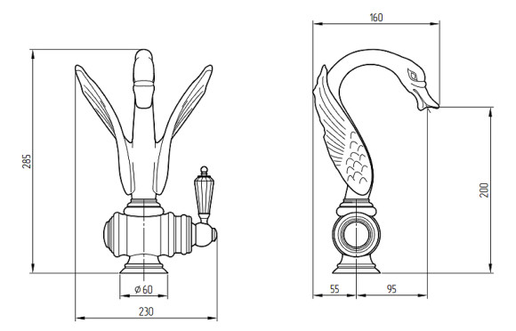 Смеситель для раковины Migliore Luxor 26941 Золото