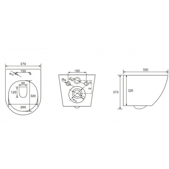 Унитаз Esbano Garcia ESUPGARCBM подвесной Черный матовый с сиденьем Микролифт