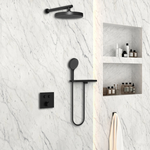 Душевая система Vincea Inspire VSFW-4I212RMB Черная матовая