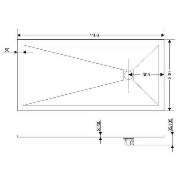 Душевой поддон из искусственного камня Grossman Strong 80x110 GR-S280110Q Графит Душевой поддон из искусственного камня Grossman Strong 80x110 GR-S280110Q Графит