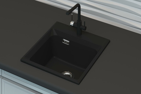 Кухонная мойка Point Мисти 46 PN3011B Черная Кухонная мойка Point Мисти 46 PN3011B Черная