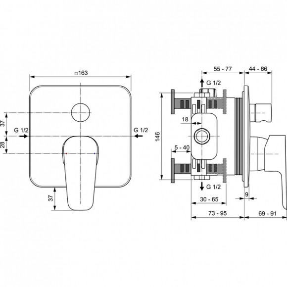 Смеситель для душа Ideal Standard Cerafine Model D A7348AA Хром
