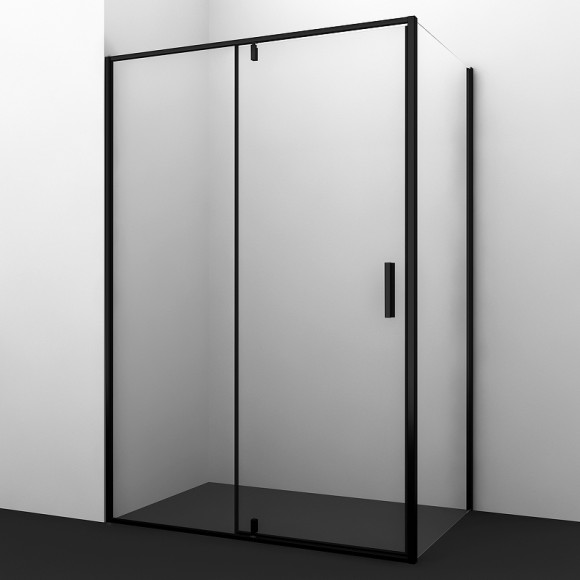 Душевой уголок WasserKRAFT Elbe 120x100 74P10 профиль Черный матовый стекло прозрачное