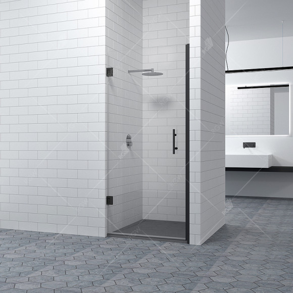 Душевая дверь RGW Hotel HO-011B 80 350601108-14 профиль Черный стекло прозрачное