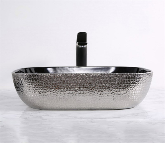 Раковина-чаша CeramaLux 50 D1302H020 Серебро Черная