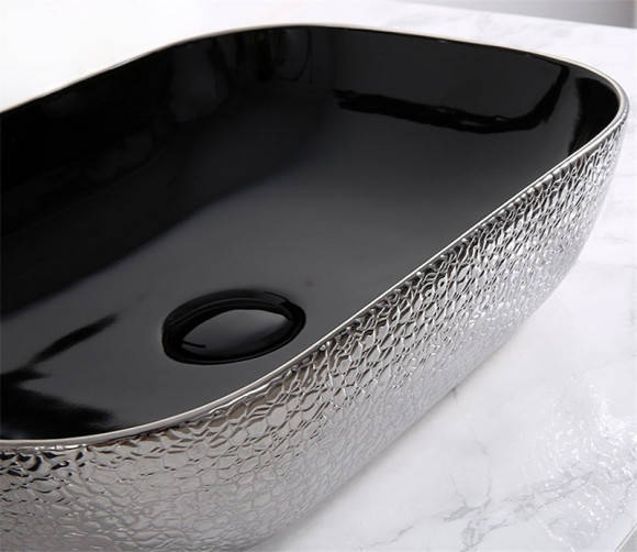 Раковина-чаша CeramaLux 50 D1302H020 Серебро Черная