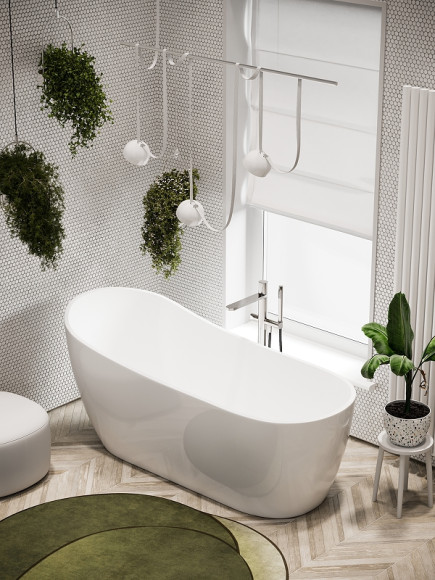 Акриловая ванна Sancos Perla 170x72 FB06 без гидромассажа