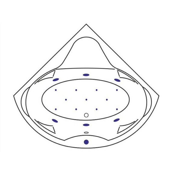 Акриловая ванна Excellent Konsul 150x150 WAEX.KON15.RELAX.GL с гидромассажем Акриловая ванна Excellent Konsul 150x150 WAEX.KON15.RELAX.GL с гидромассажем
