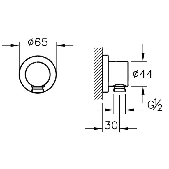 Шланговое подключение Vitra Origin A45223 Хром
