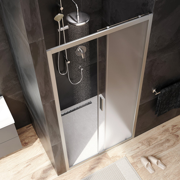 Душевая дверь AM.PM Gem Solo 100 W90G-100-1-195MM профиль Хром матовый стекло матовое-прозрачное Душевая дверь AM.PM Gem Solo 100 W90G-100-1-195MM профиль Хром матовый стекло матовое-прозрачное