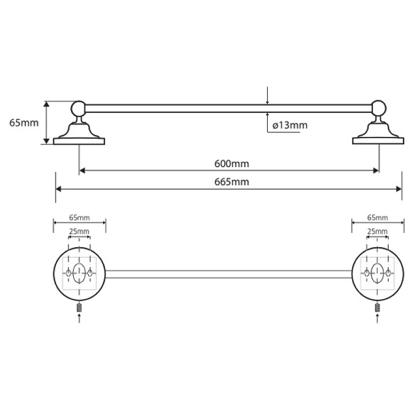 Полотенцедержатель Bemeta Retro bronze 144104047 Бронза Полотенцедержатель Bemeta Retro bronze 144104047 Бронза