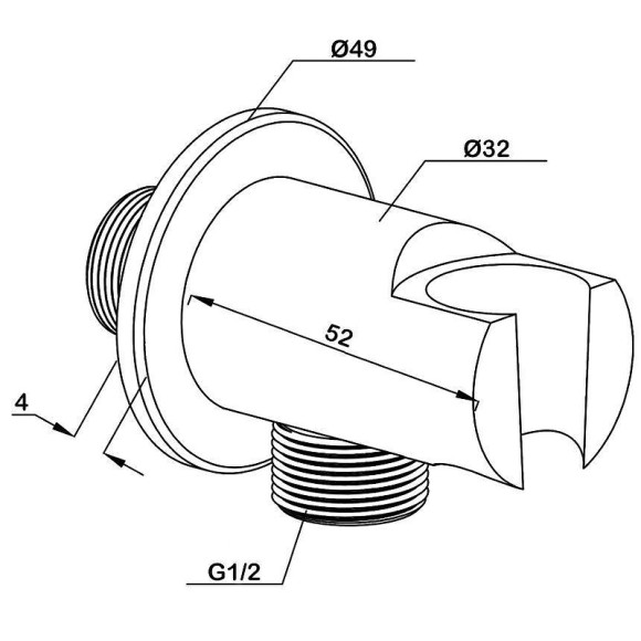 Шланговое подключение Swedbe Platta 5505 Хром Шланговое подключение Swedbe Platta 5505 Хром