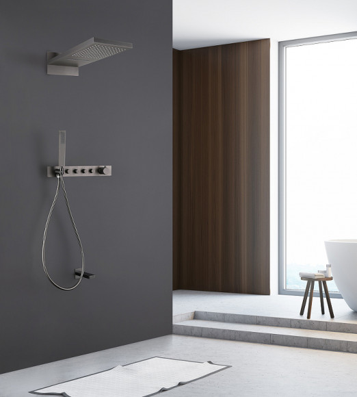 Душевая система Abber Rund AF8753NG с термостатом Никель Душевая система Abber Rund AF8753NG с термостатом Никель