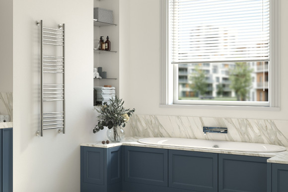 Водяной полотенцесушитель Сунержа Богема+ прямая 1200х400 31-0220-1240 Черный матовый