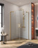 Душевой уголок Cezares Slider 110x100 SLIDER-AH-2-90/100-100/110-C-BORO профиль Брашированное золото стекло прозрачное