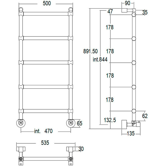 Водяной полотенцесушитель Margaroli Sole 442-5 4424705CRN Хром Водяной полотенцесушитель Margaroli Sole 442-5 4424705CRN Хром