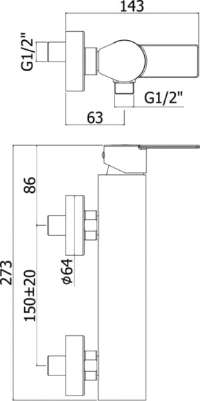 Смеситель для душа Paffoni Tango TA168CR Хром
